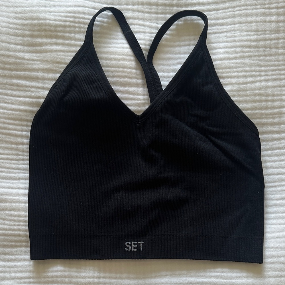 SET Active Black Sports Bra - Picture 1 of 2